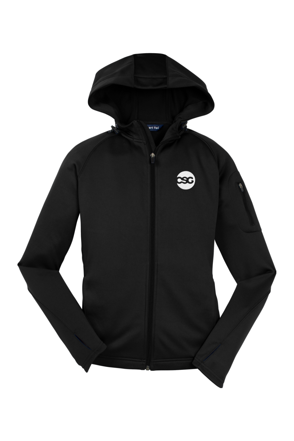 Sport-Tek Ladies Tech Fleece Full-Zip Hooded Jacket