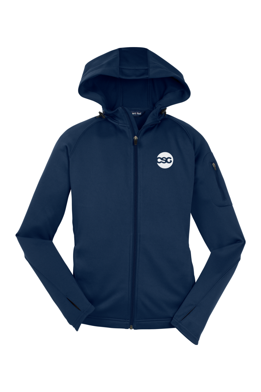 Sport-Tek Ladies Tech Fleece Full-Zip Hooded Jacket