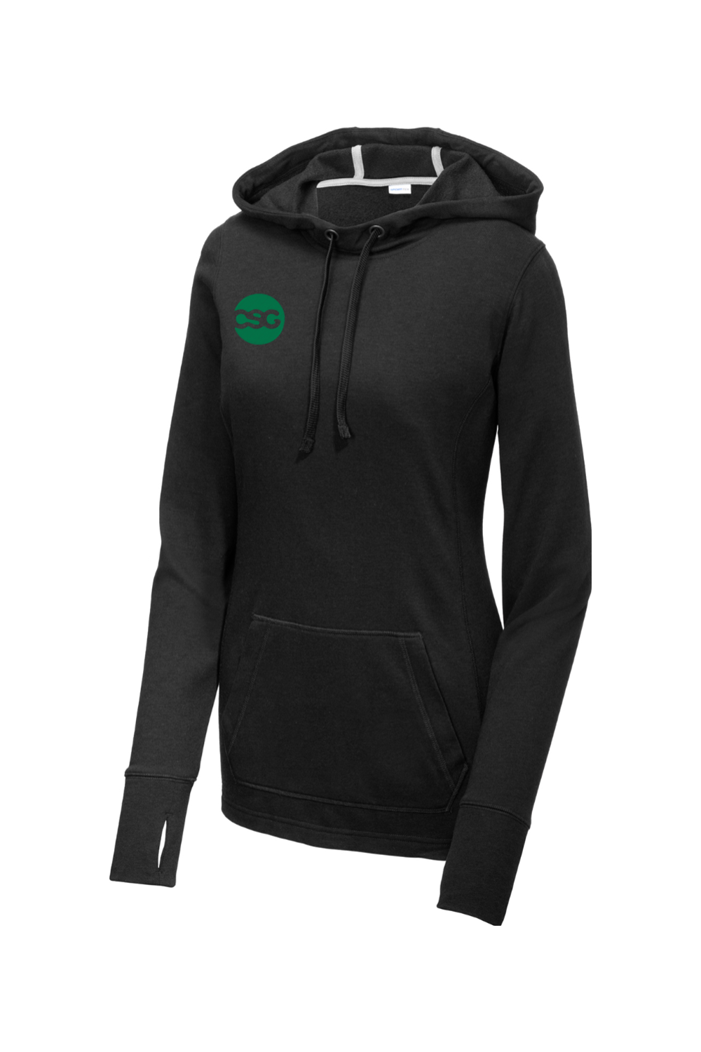 Sport-Tek Ladies PosiCharge Tri-Blend Wicking Fleece Hooded Pullover