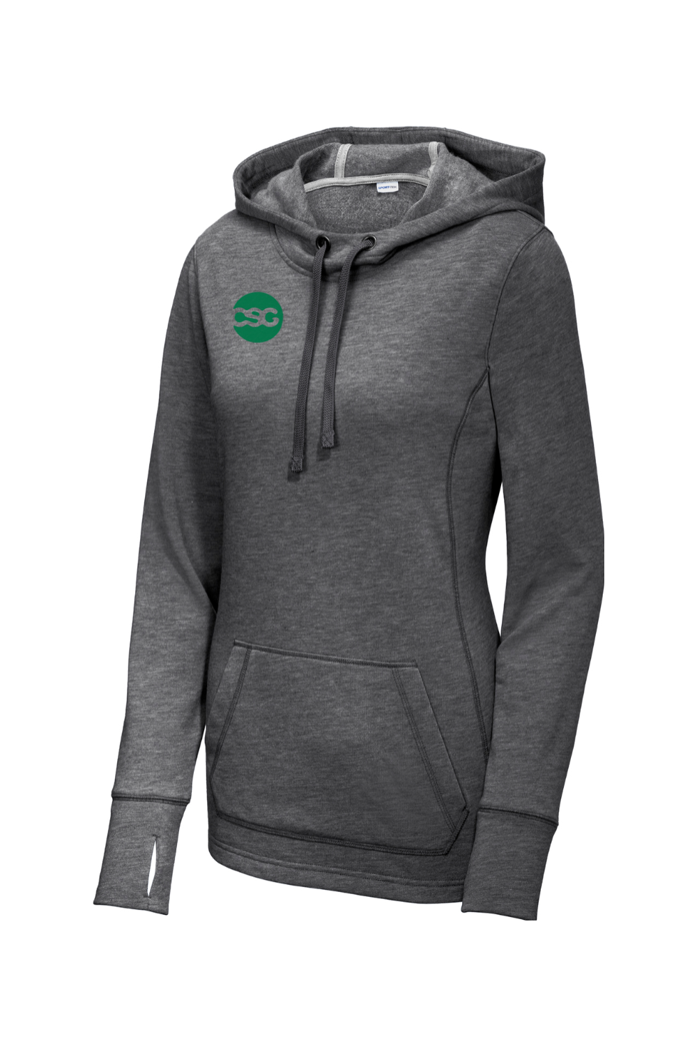 Sport-Tek Ladies PosiCharge Tri-Blend Wicking Fleece Hooded Pullover