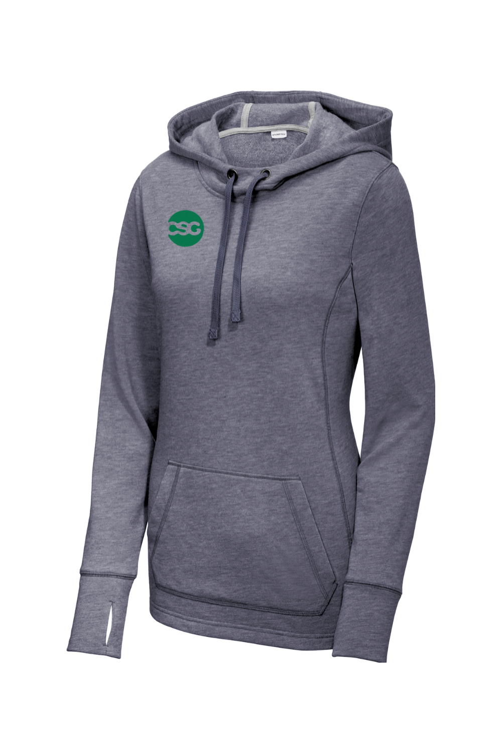 Sport-Tek Ladies PosiCharge Tri-Blend Wicking Fleece Hooded Pullover